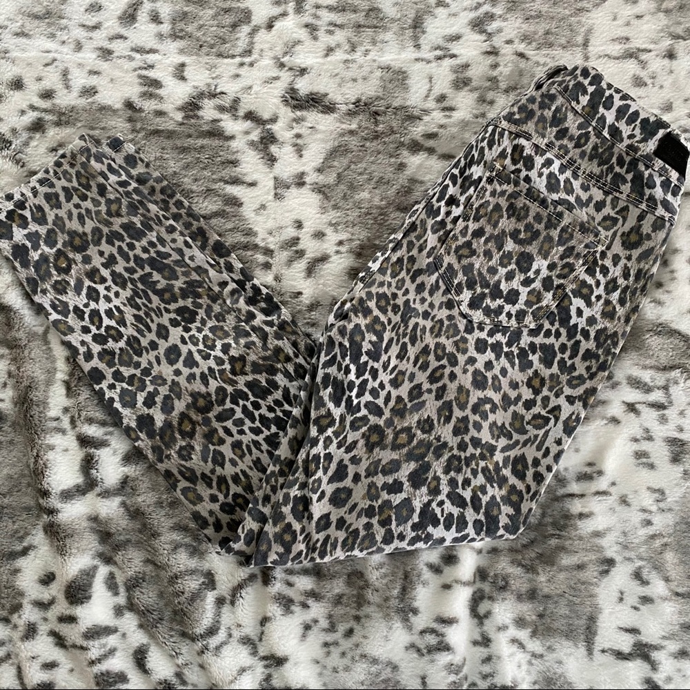 Like New Leopard Skinny Pants Tan/Brown/Cream